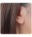 Sparkling Eye Silver Stud Earring STS-3689